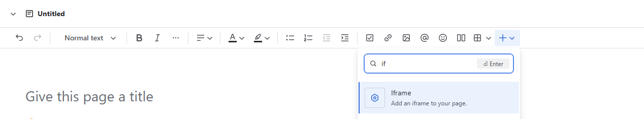 Insert Iframe